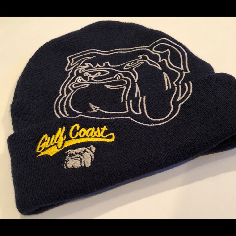 Gulf Coast Community College Bulldog  Navy Beanie